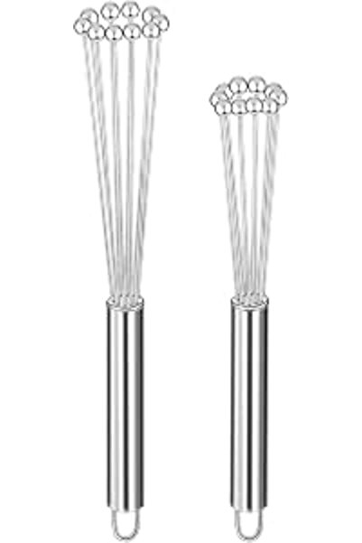 Yelajoy Stainless Steel Ball Whisk Set – for Egg Whisking, Mixing, Beating & ...