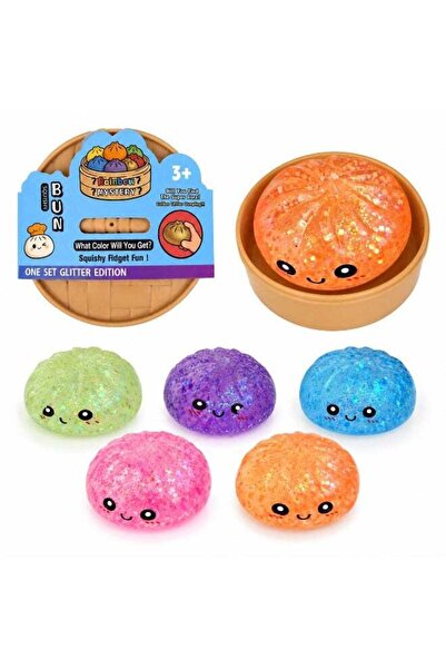 Generic Rainbow Mystery Bun Squishy Fidget Toy – Glitter Edition, Slow Rising...