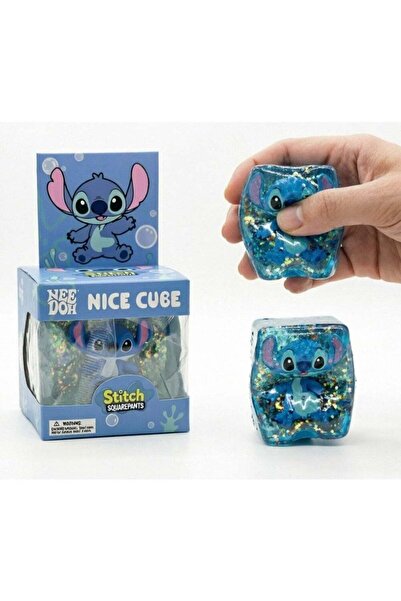 Squishy STITCH Nee Doh Stitch Nice Cube Slow-Rising Sensory Stress Relief Fid...