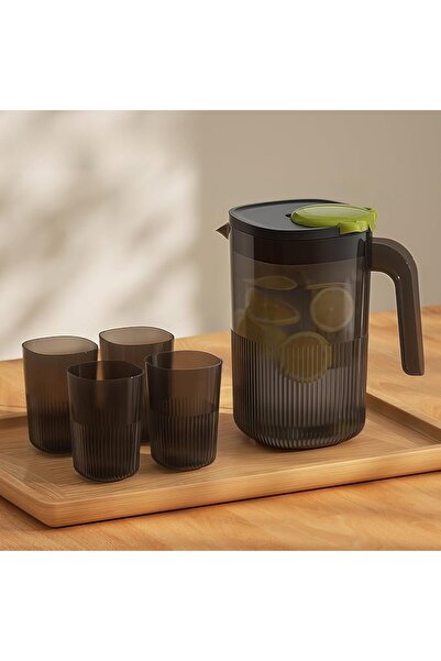Generic 2.2L Water Pitcher with Filter Screen and 4 Cups, Heat-Resistant Food...