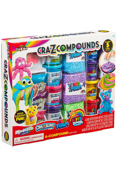 LEXIBOOK Cra-Z-Art Compounds Medium Pack - Σετ 4 Διαφορετικών Υφών με Glitter -