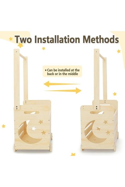 Generic Wooden Baby Shower Crate Closet Baby Storage Crate with Wheels and Handle, Baby Shower Gifts Basket