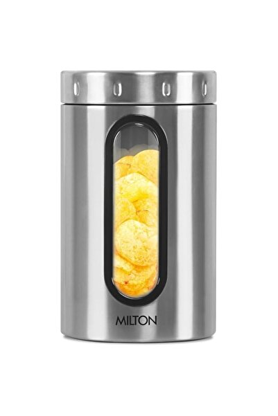 Generic Steel Crispy 1500 Storage Jar, 1.45 Litres, Silver | Light Weight | O...