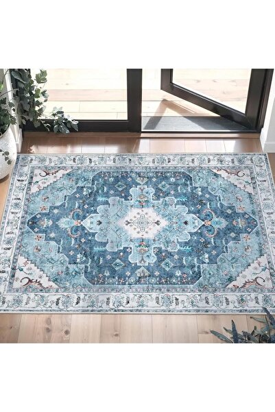 PYEBE Area Rugs, Ultra-Thin Washble Rug, Persian Crystal Print Home Decor Are...