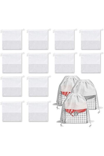 X SPRING Drawstring Storage Pouch, 15 Pcs 35cm x 35cm Non-Woven Fabric Dust-P...