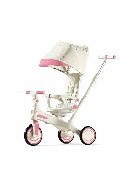 Mixbo Tricicletă 3 în 1 cu copertină și ghidon reglabil pentru copii 1-5 ani,...