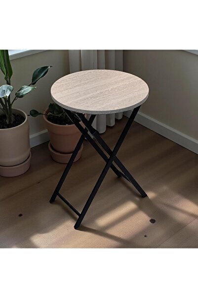 Kreslo Round Folding Service Tables Set with Mobile Stand (4 Tables + Stand)