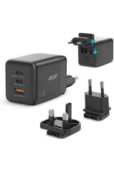 ACER Φορτιστής φορητού υπολογιστή 100W με αποσπώμενο καλώδιο τροφοδοσίας Κωδι...