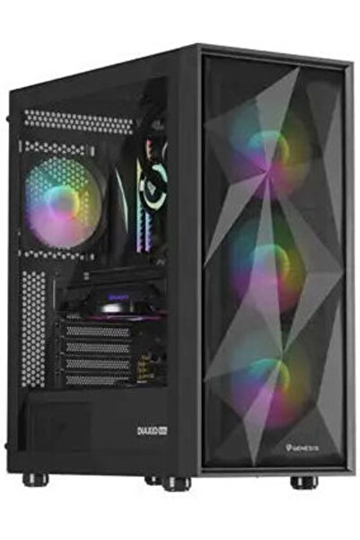 Natec Diaxid 605 Gaming Midi Tower Θήκη Υπολογιστή με Πλαϊνό Παράθυρο και Φωτ...