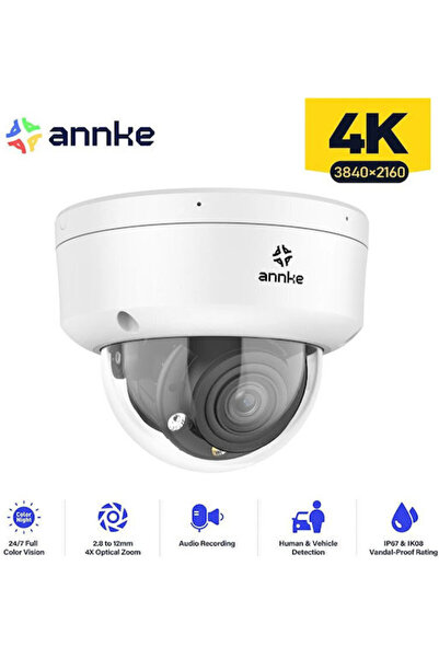 Annke I91DQ Κάμερα Παρακολούθησης IP Wi-Fi 4K Αδιάβροχη με Αμφίδρομη Επικοινω...