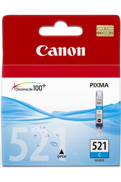 Canon CLI-521 Γνήσιο Μελάνι Εκτυπωτή InkJet Κυανό (2934B001)