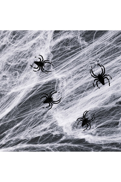 Alista Home Spider web with spiders, white, 4-5 m², synthetic cotton material...