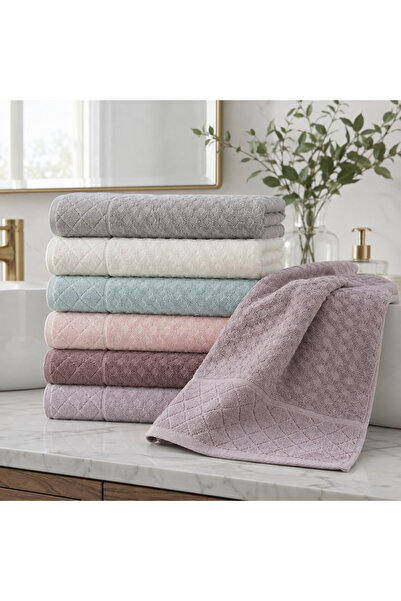 Genel Markalar Gonca Kristal Desenli Renkli Havlu 50x90 cm 6’lı Set %100 Pamuk
