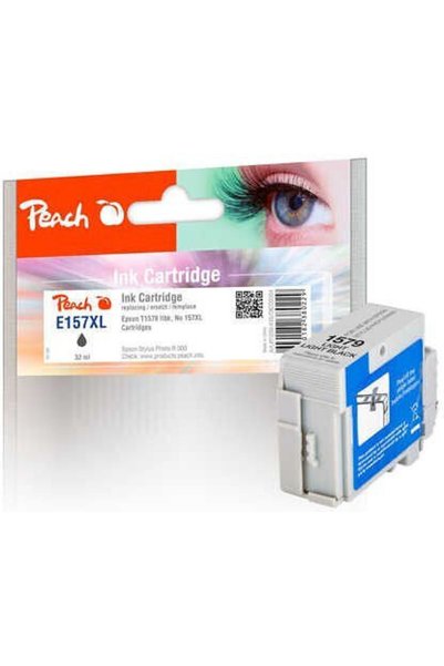 Peach Συμβατό μελάνι για εκτυπωτή inkjet Epson T1578 Μαύρο 1 τεμάχιο