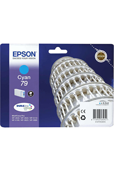 EPSON 79 Γνήσιο Μελάνι Εκτυπωτή InkJet Κυανό (C13T79124010)