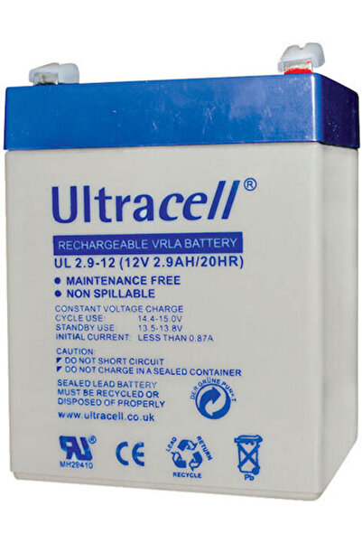 Ultracell Μπαταρία UPS UL 2.9-12 με χωρητικότητα 2.9Ah και τάση 12V, 1 τεμάχιο