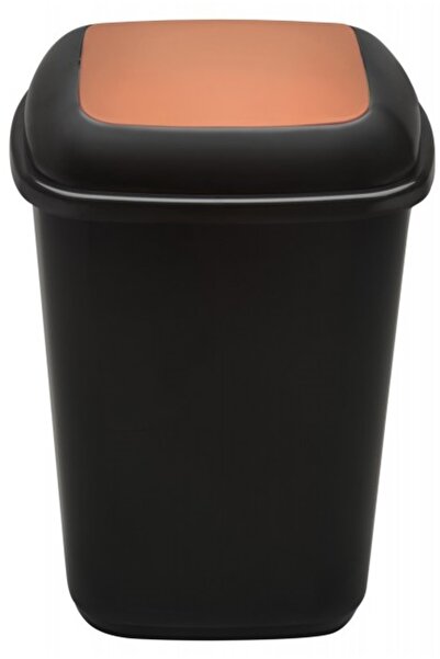 PLAFOR Cos Plastic Reciclare Selectiva, Capacitate 90L, Quatro - Negru Cu Cap...