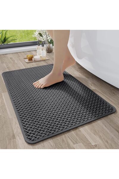 Sumkyle Bathroom Rug Mat, Super Absorbent Quick Drying Bathroom Mat, Foam Wov...