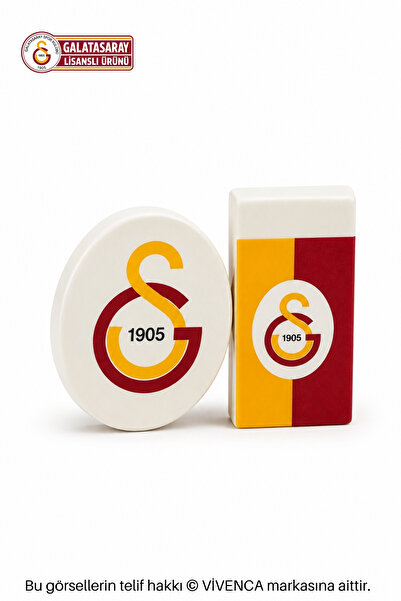 Galatasaray New Season Officially Licensed Double Eraser Set with Vivenca Single Blister Pack