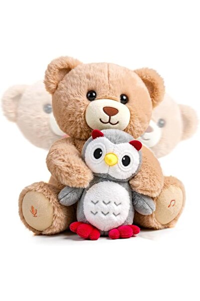 GENERAL Musical Bear Stuffed Animal Toy with Owl, Interactive Talking Plush T...
