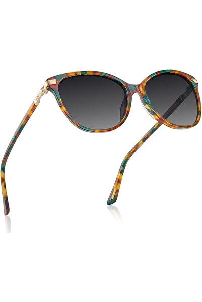 AVAWAY Cat Eye Sunglasses Pink Tortoise Acetate Frame Polarized UV Protection...