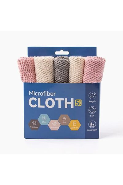 Generic 5-Pack Thickened Corn Pattern Kitchen Cloths, Dish Cloths,Super Absor...