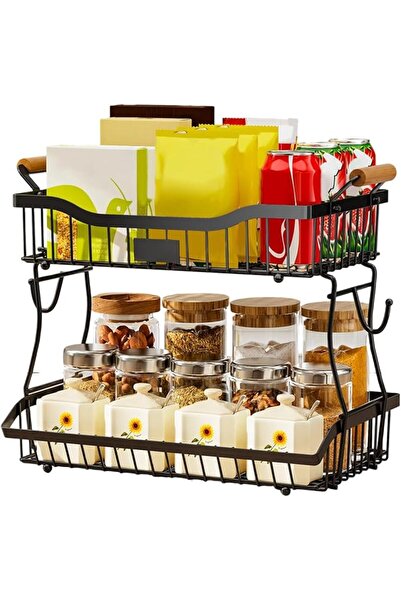 Generic Countertop Fruit Basket 2 Tier Food Holder Bracket | Household Vegeta...