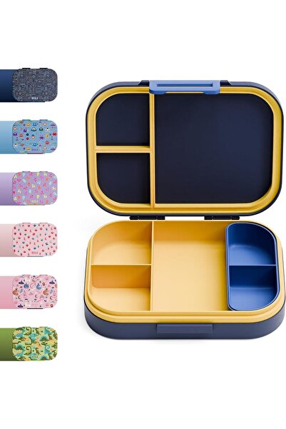 BEOLA Bento Box for Kids with 5 Compartments, BPA Free Plastic Lunch Containe...