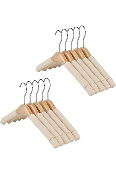 Arabest 10-Pack Wooden Hangers,Non-Slip Sponge Padded Coat Hangers,Wide Shoul...