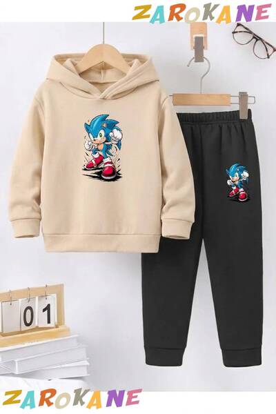 ZAROKANE Blue Character Sonnik Printed Winter Children's Hooded Top and Botto...