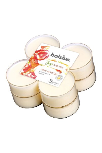 Bolsius Lumanari Pastila 8h, 8 Buc, New Energy Gref si Ghimbir