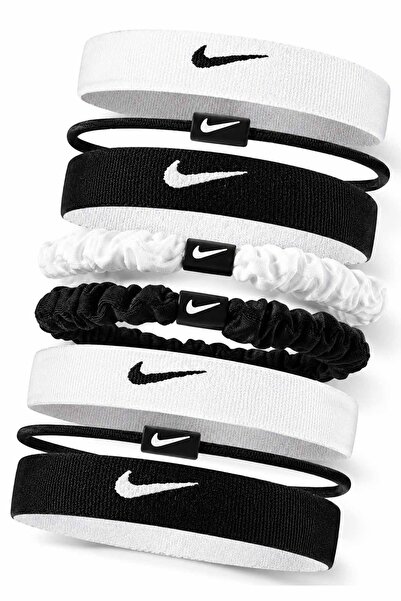 Nike Flex Classic Mixed Hair Ties 8Pk Siyah Beyaz 8'li Saç Bandı ve Saç Lasti...