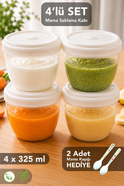 Meleni Baby 4-Piece Food Storage Set - Freezer and Microwave Safe Mother-Baby...