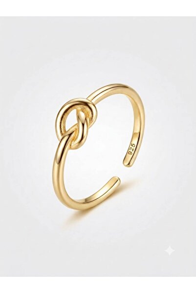 Lovera Jewellery 925 Ayar Gümüş Sertifikalı Aşk Düğümü Yüzük Ayarlanabilir Boy