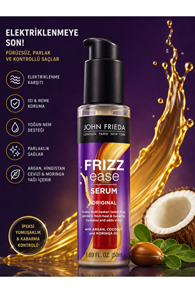 DUY John Frieda Frizz Ease Original Saç Serumu 50 ml – Kabarma ve Elektriklen...