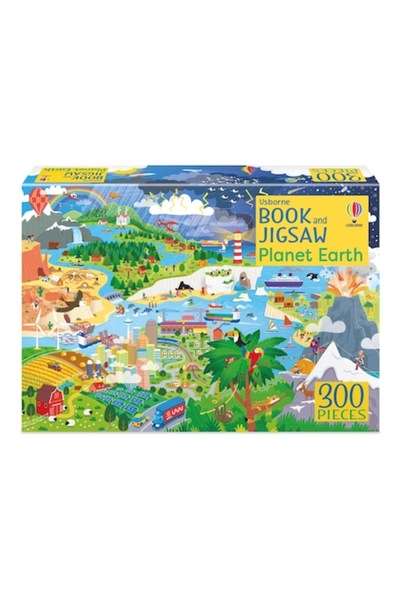 Usborne Детска книга - Книга и пъзел: Планета Земя