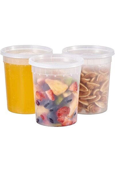 TERRIFI 24Pcs 32oz Deli Containers With Lids, Leakproof Stackable BPA Free Fo...