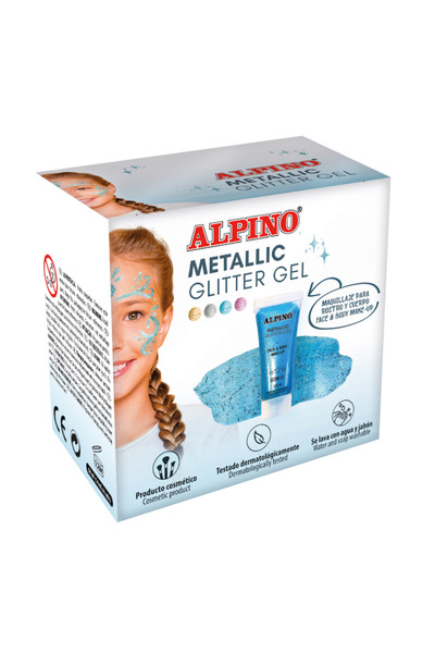 Alpıno Tekutý make-up, 14 ml, metalický třpyt - modrá