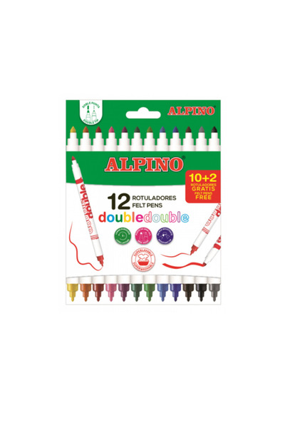 Alpıno Dvojhlavá propiska Carioca, sada 12 barev, barevná zážitková sada, 0,7 mm