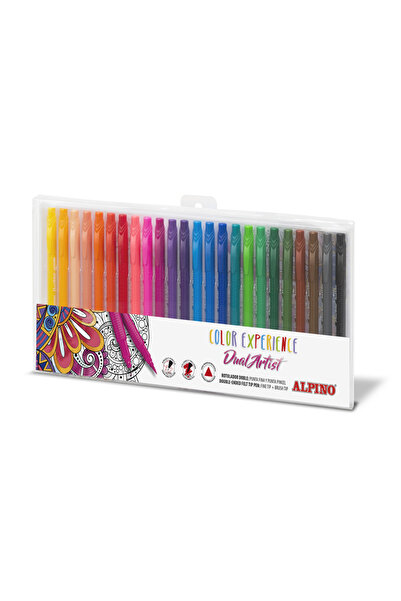 Alpıno Carioca Cu 2 Capete, Varf Liner 0.7Mm/Tip Pensula, 24 Culori/Set, Colo...
