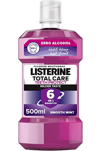 Listerine Total Care Mild Taste Mint Mouthwash, 500ml, with Sodium Fluoride, ...