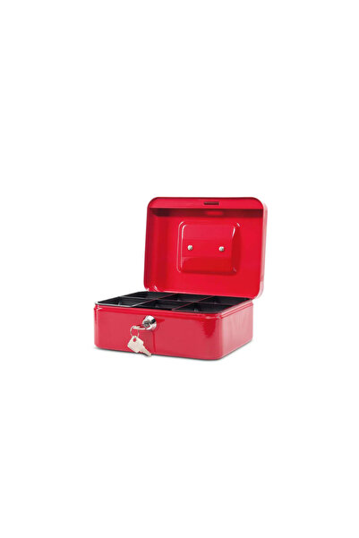 MAUL Metal Money Box, 200 X 170 X 90 Mm, - Red, Red