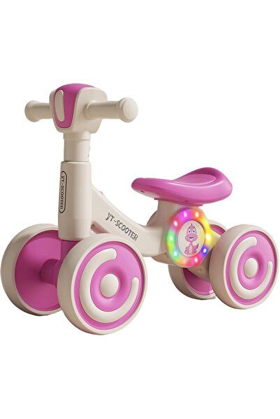 Beauenty Kids Balance Bike, Four Wheels with Music and Colorful Lighting, Bab...