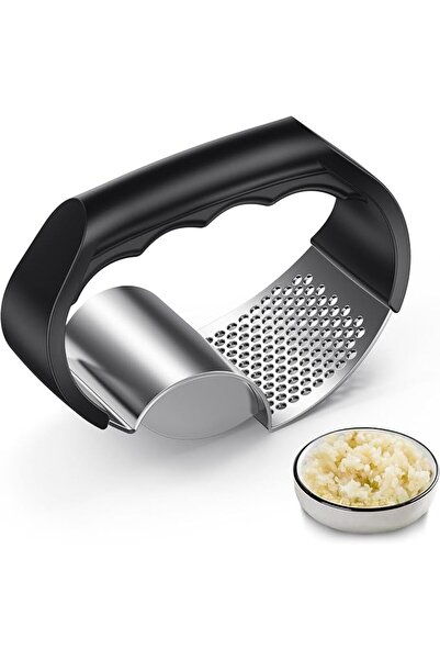 TERRIFI Garlic Press Rocker - Stainless Steel Garlic Mincer Crusher, 2-in-1 E...