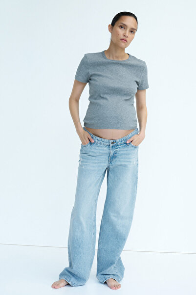 H&M MAMA Wide Low Waist Jeans