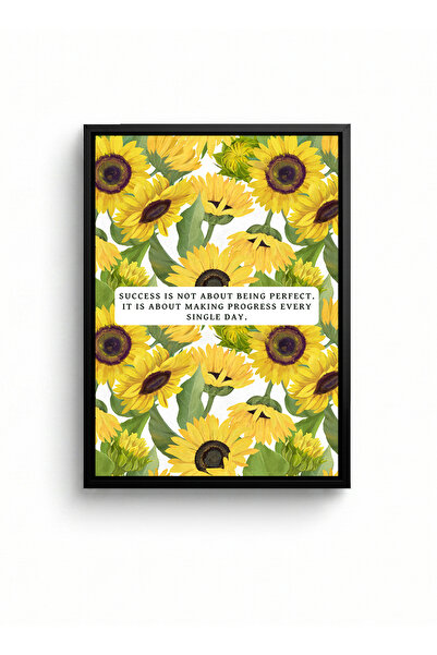 LOWHA Canvas Wall Art on Wooden Frame with Black Floating Frame Featuring a S...