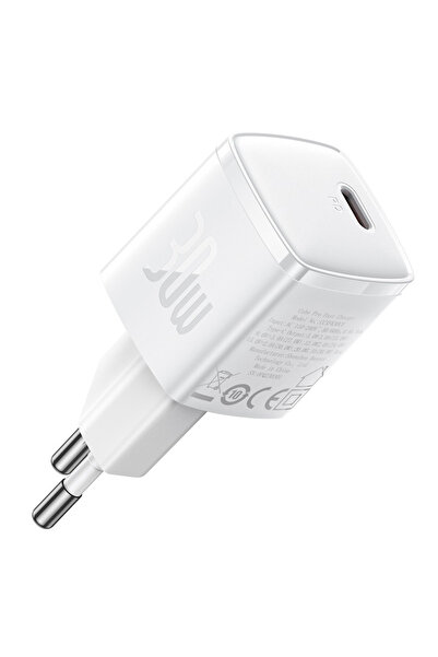 Baseus Φορτιστής Χωρίς Καλώδιο με Θύρα USB-C 30W Λευκός (Cube Pro)