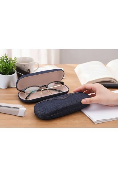 OEM Eyeglass and sunglasses case, Denim jeans, shockproof case, Compact and p...