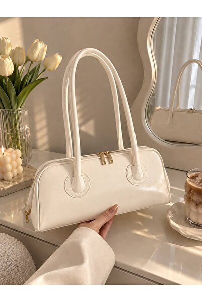 ValeriaBag Rugan Görünümlü Uzun Saplı Kadın Omuz Çantası – Vintage Baget Model