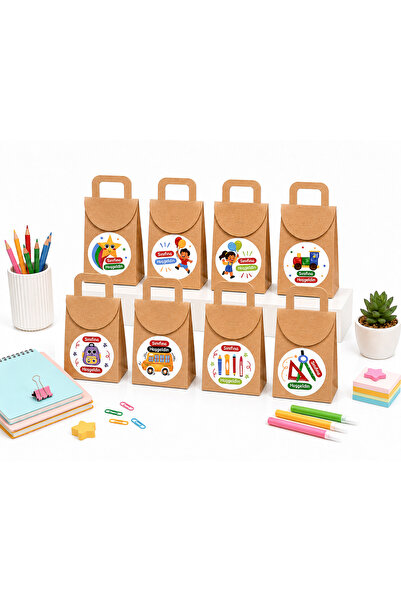 repro design Cutie cadou din carton kraft 10x15 cm cu etichetă de bun venit, ...